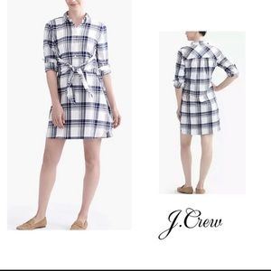 J. Crew Factory plaid shirt dress